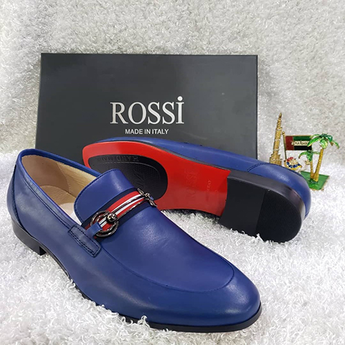 ROSSI PLAIN CLASSIC MEN SHOE|BLUE(AVAILABLE IN ALL SIZE) 193