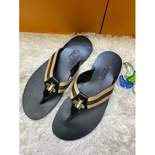 GUCCI MEN'S LUXURY CROSS FLIP FLOPS|BLACK (AVAILABLE IN ALL SIZES) 120