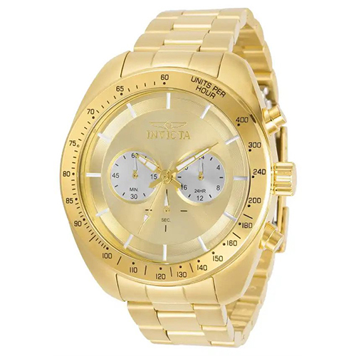 INVICTA 30789 MEN’S SPEEDWAY QUARTZ CHRONOGRAPH SILVER, GOLD DIAL WATCH