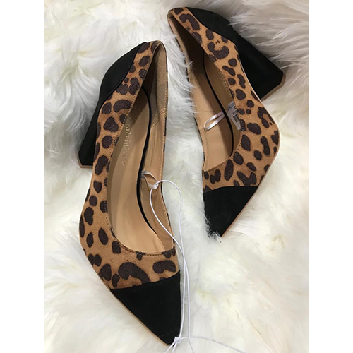 UNIQUE WOMEN'S LEOPARD SKIN LIKE HIGH HEEL SHOE (AVAILABLE IN ALL SIZES)