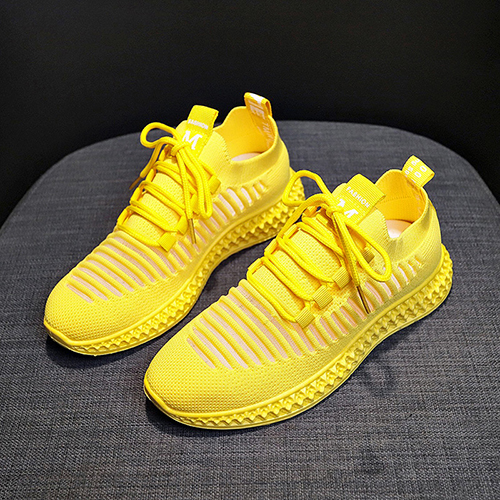 LUXURY HIGH STYLED FASHION SNEAKER|YELLOW(AVAILABLE IN ALL SIZES)