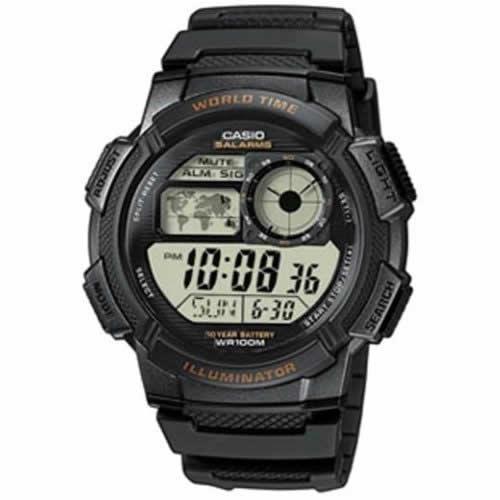 CASIO AE1000W-1AV MEN'S RESIN SPORT WATCH WITH BLACK BAND