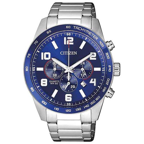 CITIZEN AN8161-50L MEN’S CHRONOGRAPH BLUE DIAL QUARTZ WATCH