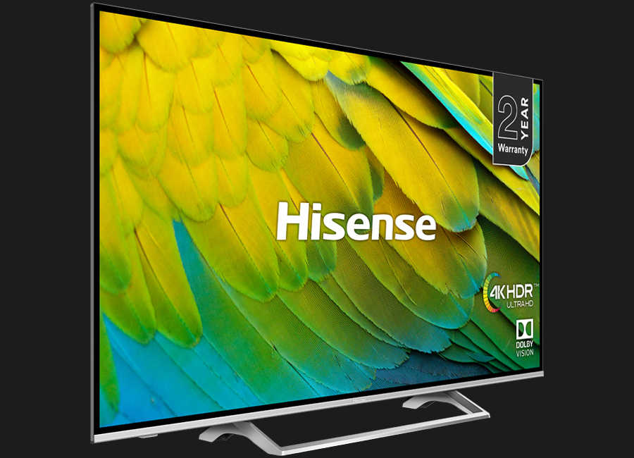 HISENSE  55 B7500 55INCHES 4K UHD TV 4 HDMI 2 USB DIVX 1 AV NARROW BEZEL SMART WIFI FREE BRACKET