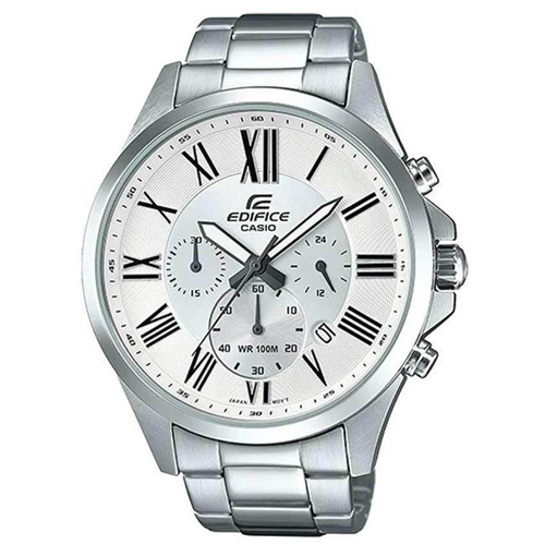 CASIO GENTS EFV-500D-7AVUDF EDIFICE CHRONOGRAPH STAINLESS STEEL BAND WATCH