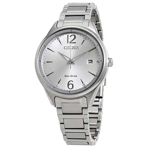 CITIZEN FE6100-59A WOMEN’S CHANDLER ECO-DRIVE SILVER DIAL WATCH