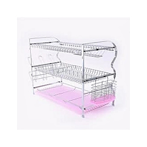 Home Choice 3 Tier Dish Drainer Stainless Steel Rack