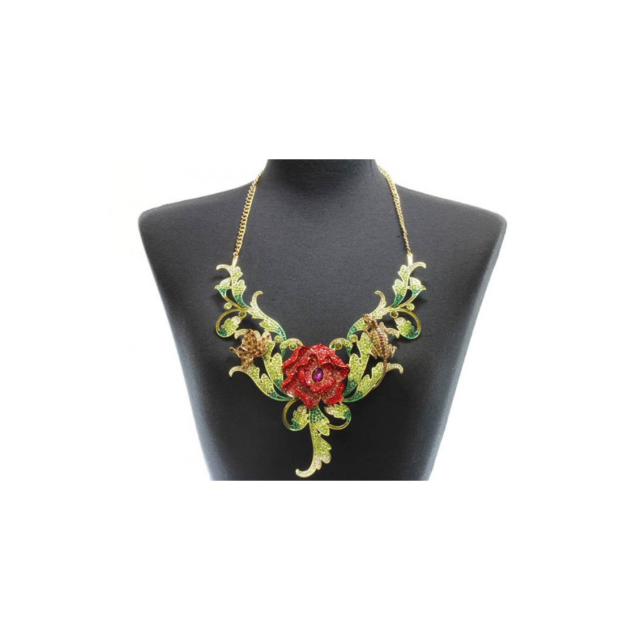 Rose Flower Necklace Set 