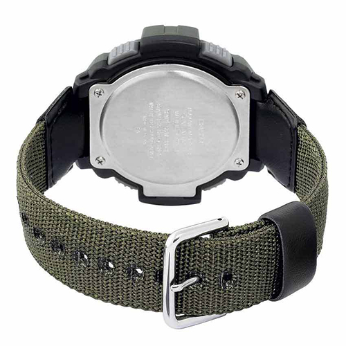 Casio SGW300HB-3AV Men’s Sport Gear Twin Sensor Green Nylon Band Large Watch