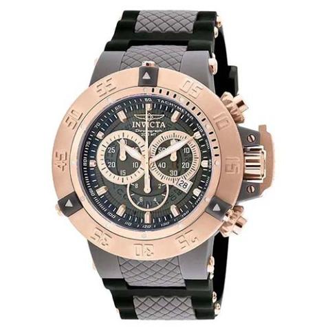 INVICTA 0932 MEN’S SUBAQUA QUARTZ CHRONOGRAPH GREY DIAL LARGE WATCH