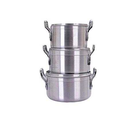 Hoffner Quality Cookware Pot Set 3pcs - 22cm/24cm/26cm