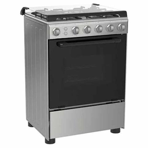 Midea Gas Cooker 24BMG4G058-I with 4 Gas Burners 60 x 55 Stainless Steel front and Silver Side