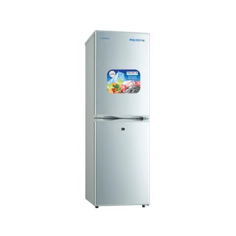 Polystar Double Door Silver Fridge | PVHH-261SL/ PVDD261SL