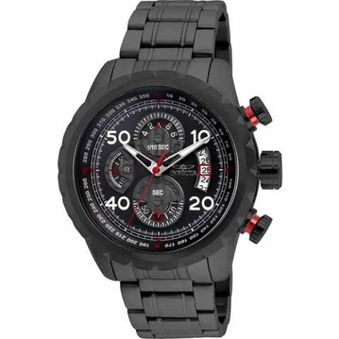 INVICTA 28155 MEN’S AVIATOR QUARTZ MULTIFUNCTION BLACK DIAL WATCH