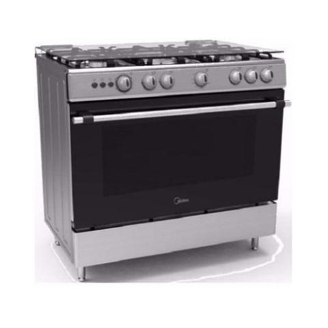 Midea Gas Cooker 90X60cm 5 Burners - 36LMG5G024-S Inox