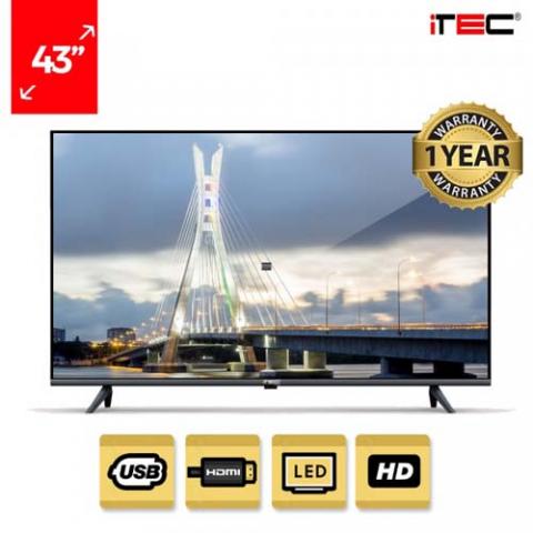 iTec 43' HD LED Tv + Free Wall Bracket - deluxe.com.ng