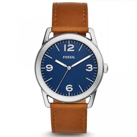 FOSSIL BQ2304 MEN’S ‘LEDGER’ BROWN LEATHER WATCH