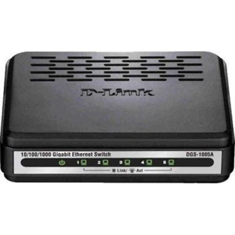 D-LINK DGS-1005A/B "5 port 10/100/1000Base-T unmanaged gigabit switch, UK power