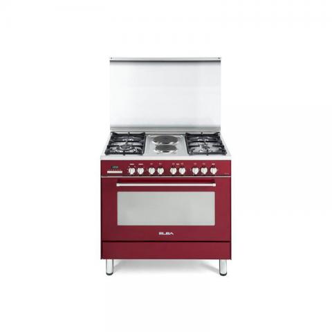ELBA 9S4 EA 737N 4 Gas + 2 Electric Burners + Elect Oven Cooker|Black Anthracite