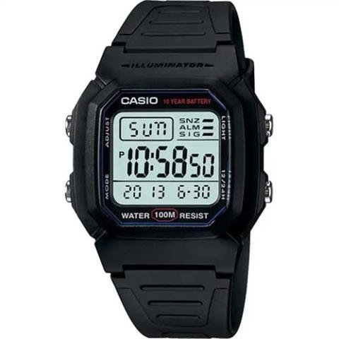 CASIO W800H-1AV MEN’S CLASSIC SPORT BLACK BAND SMALL SIZE WATCH