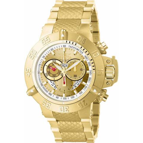 Invicta 5403 Men’s Subaqua Quartz Chronograph Gold Dial Watch