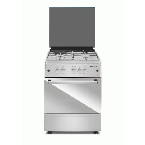 Maxi Gas Cooker 6060  M4 Inox|3 Gas + 1 Electric