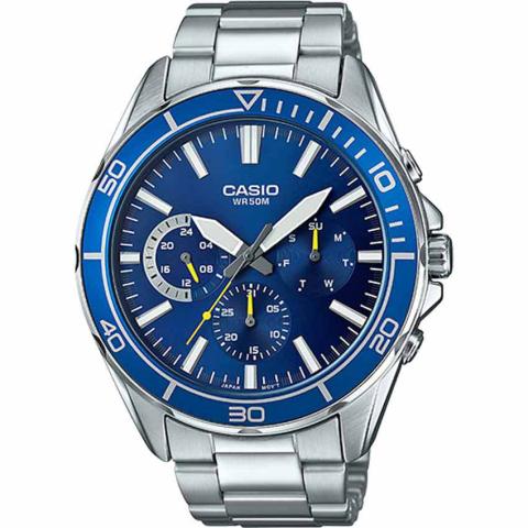 CASIO MTD320D-2AV MEN'S MULTIFUNCTION BLUE DIAL BRACELET WATCH