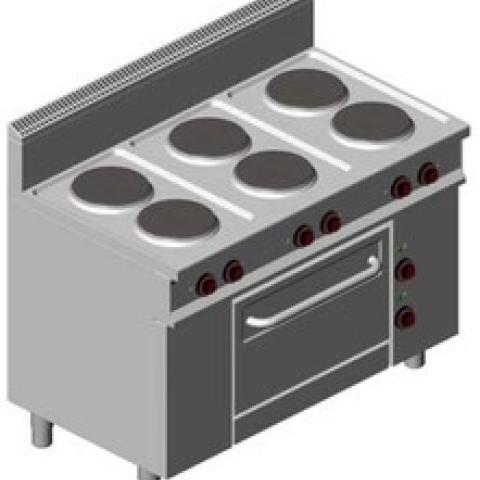 Offcar Cte716 Elect. Cooker (6 Round Plates + Elect. Oven)