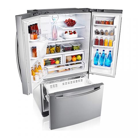 Samsung French Door Refrigerator, 520L|RFG23UERS1|Water|Ice Dispenser