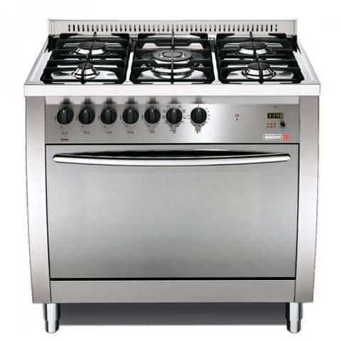 SCAN FROST XG96G2GCI 90X 50 CMS SHINEY INOX 5 BURNERS SEMI PROFESSIONAL COOKER